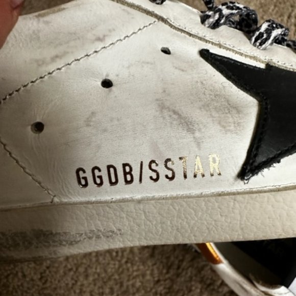 Golden Goose Superstar Sneakers with Cheetah Laces and Orange Heel Tab - Picture 6 of 10